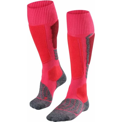 FALKE SK1 warm dik wol functioneel materiaal skisokken dames rood - maat 39-40