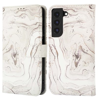 imoshion Hoesje - Geschikt voor Samsung Galaxy S22 - Design Bookcase smartphone - Sandy Marble