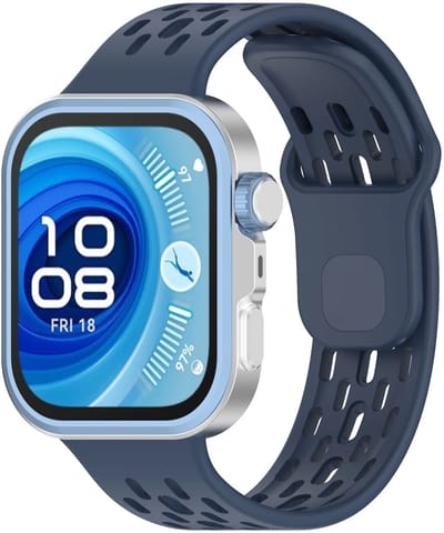 Strap-it Air bandje Siliconen geschikt voor Huawei Watch Fit 5 Pro / 5 / 4 Pro / 4 / 3 - Donkerblauw