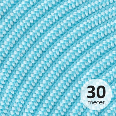 Home Sweet Home - Strijkijzersnoer Lichtblauw - stof - bestel 30 meter - elektriciteitssnoer 2 aderig - textielkabel 2x0.75m² - VDE gekeurd