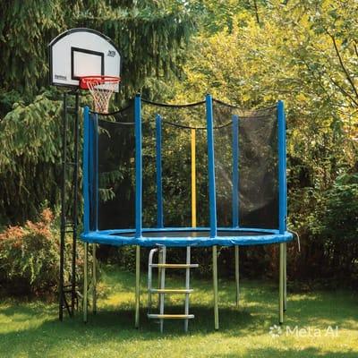 Trampoline voor Buiten 244 cm met Veiligheidsnet, Ladder en Randafdekking – Ronde Tuintrampoline voor Kinderen en Volwassenen tot 150 kg, Verzinkt Stalen Frame, UV-bestendig Springdoek – Blauw – Urbanhome