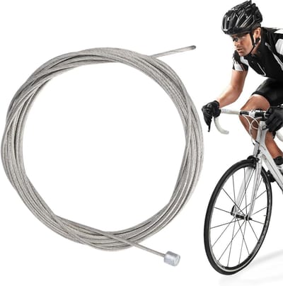 Fietsremkabel - Versnellingspookkabel - Fietsreparatie - Roestvrij staal - 240 cm - Zilver