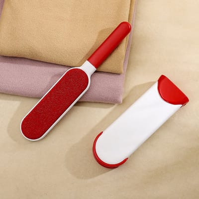 IGOODS - Pet Hair Remover - Hond & Kat Roller Brush - Dubbelzijdig bont ontharingsgereedschap met zelfreinigende basis - reismaatborstel - voor kleding - bank - tapijt - autostoel ROOD