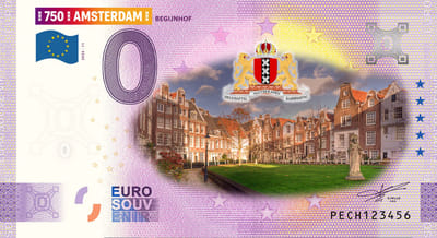0 Euro biljet Nederland 2025 - Amsterdam XI Begijnhof KLEUR