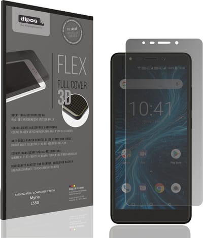 dipos FLEX – Matte Privacy Screenprotector geschikt voor Myria L550 | Volledige Schermbescherming | Case-Friendly