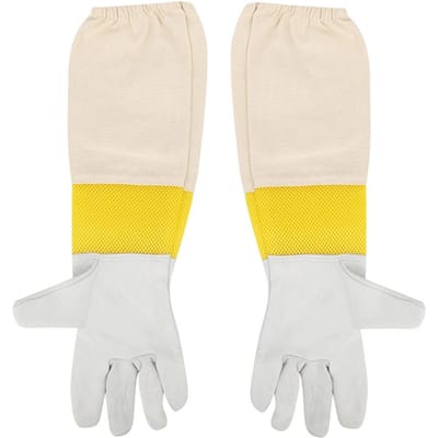 Paire de Gants de Protection pour Apiculture avec Manchette Longue en Maille Unisexes pour Apiculteur Débutant XXXL yellow