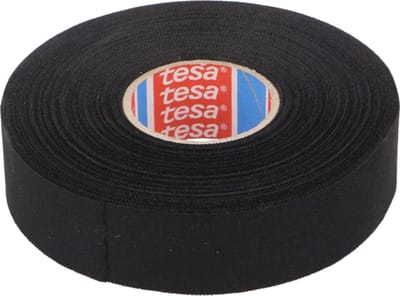TESA Linnentape PET-wol - 25 mm breed - 300 um dik - Tot 150 graden - 25 meter - zwart