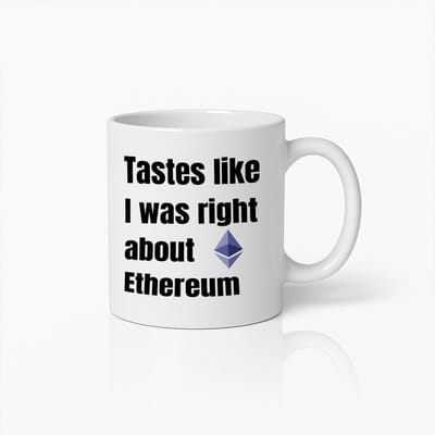 Ethereum Crypto Koffiemok – Grappig Cadeau voor Blockchain Investeerders