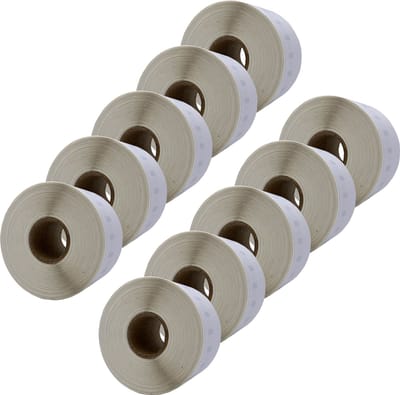 DULA Dymo Compatible labelprinter 550 labels - Wit - 11356 - S0722560 - Naambadge etiketten - 10 rollen - 41 x 89 mm - 300 labels per rol