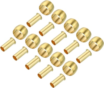8mm Messing Compressiehulzen voor Slangen - 20 Stuks Assortiment voor Lucht, Water en Gasleidingen
