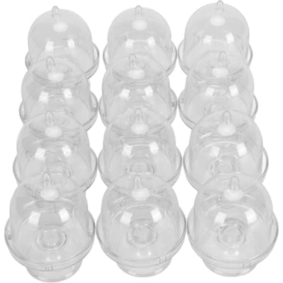 12 stuks Mini Taartbord met Deksel Plastic Mini Taartstandaard met Dome Deksel Transparante Kleine Taartdisplay transparant