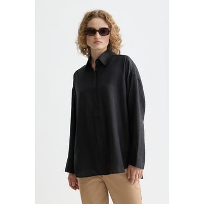 Scotch & Soda Linen Shirt Black Taglia: 34 | Maglie a manica lunga Outlet | Donna | Nero