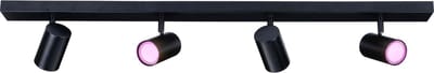 Ledvion - LED Plafondspot - Zwart 4-lichts - Dimbaar - 5W - GU10 - IP20