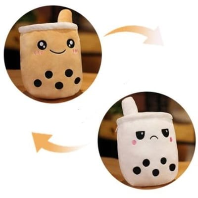24/70cm Peluche Réaliste Bubble Tea Peluche Thé au Lait Boba Peluche Douce Peluche Câlin Oreiller Boules Tasse de Thé Bubo Coussin Cadeau Fille 24CM