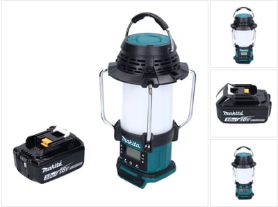 Makita DMR 055 F1 accu-radio 18 V FM met lantaarn 360° zaklamp + 1x accu 3,0 Ah - zonder oplader