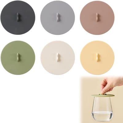 Silicone beker deksel - stofdichte deksel - 6 kleuren ontwerp - voedsel grade - afdichtende beker deksel - geschikt voor kopjes - thee kopjes - koffie kopjes - 10cm