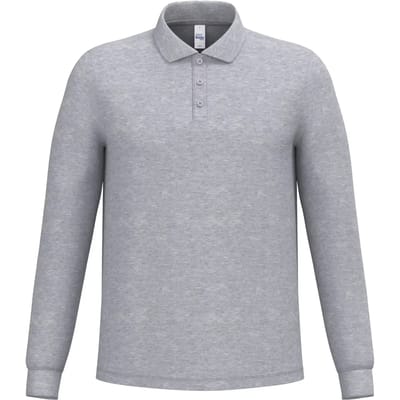 Polo van piqué stof met lange mouwen iDeal Basic Brand