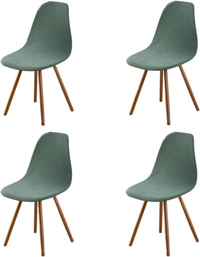 Set van 4 Scandinavische Eetkamerstoelhoezen - Fleece Stretch, Antislip en Wasbaar