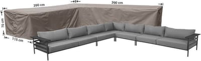 Raffles Covers beschermhoes loungeset / hoekbank (L-vorm) - 390 x 390 H: 70 cm - RHS390 - Hoes voor hoekbank met gelijke zijden - Beide zijden zijn even lang