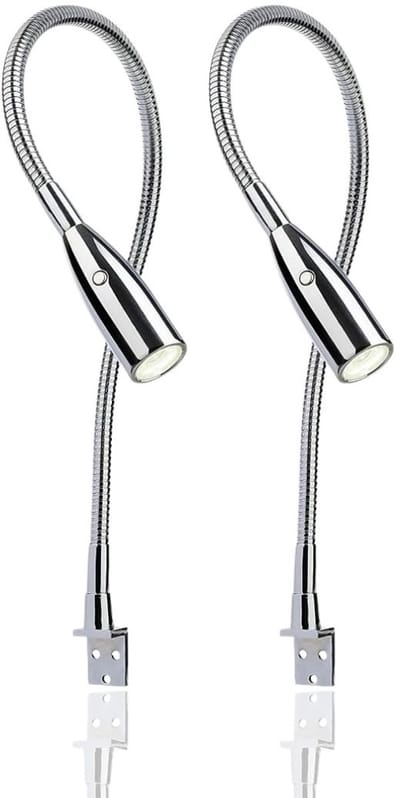 CRLYN® Bedlampjes Hoofdbord - Leeslampjes met Meerdere Standen - Bedlamp Slaapkamer Volwassenen - Zilver