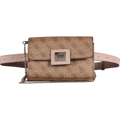 Guess Candace Cnvrtble Xbody Belt Bag Dames Heuptas - Bruin/Multi