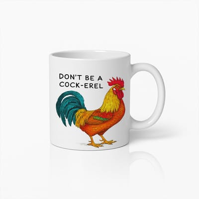 Grappige Haan Mok 330ml – Don’t Be a Cock-erel – Sarcastische Koffiebeker – Humoristisch Cadeau voor Vrienden of Collega’s