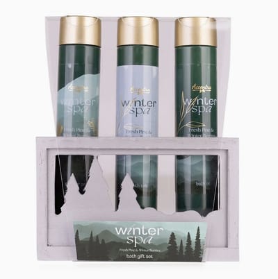 Badset WINTER SPA Verse Dennen & Winterbessen Houten Kist