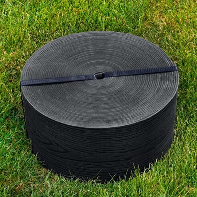 Flexibele Gazonrand 10m Hoogte 13cm - Dikte 3mm - Gazon- & Perkranden - Stevig plastic - Gemakkelijk te verwerken - Zwart - Houtdecor