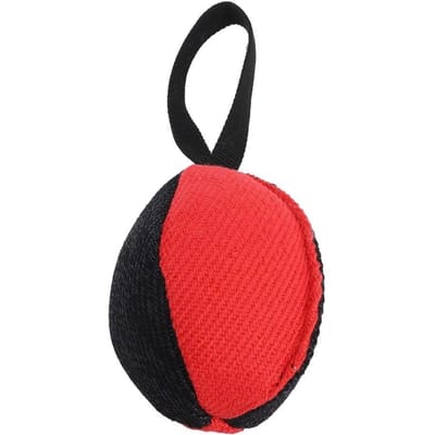 Rugby Vormig Hondentrainingsspeelgoed Meerkleurig Patchwork Stevige Geweven Textuur Meerkleurige Rugby Bijtstick Bijtbestendig Bouw black