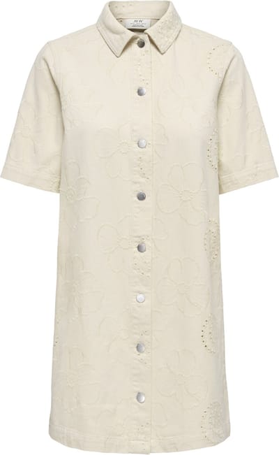 JDY - JDYHAVANNA 2/4 EMB ECRU DRESS DNM - Dames - Mini jurken