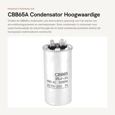 Dailygoods - CBB65A - Condensator - Hoogwaardige startcondensator - 450V 35uF - Waterdicht en duurzaam - Ideaal voor airconditioning en warmtepompen -...