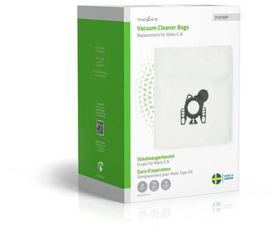 Nedis Stofzuigerzak - 8 Stuks - Synthetisch - Meest verkocht voor: Miele GN - Wit