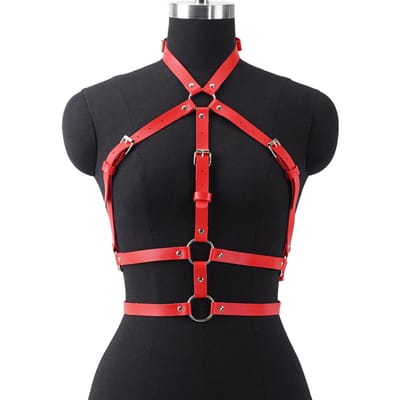 Ceinture Tendance Punk pour Femmes Ceinture Bondage Style Rue Féminin Bretelles Ceinture de Taille Décorative Ceinture Corset Accessoires Vêtements Gothiques Adjustable black