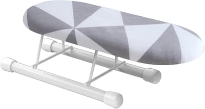 Kleine strijkplank - Tafel strijkplank - Snel kleding strijken - Opvouwbaar ontwerp - 28 x 10 cm - Blauw ruit