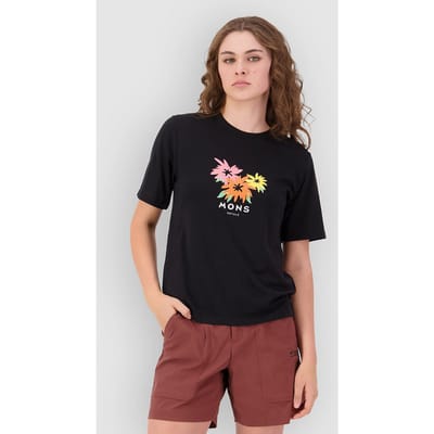 Ronde hals T-shirt in merino dames Mons Royale Icon