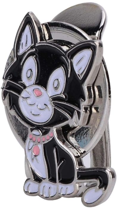 Dailygoods- Golfhoedklem Metalen Magnetische Houder - Balmarkeringsaccessoire - Vizierklem - Meerdere Patronen - Kleine Zwarte Kat - Golfbalmarkering - Balmarker