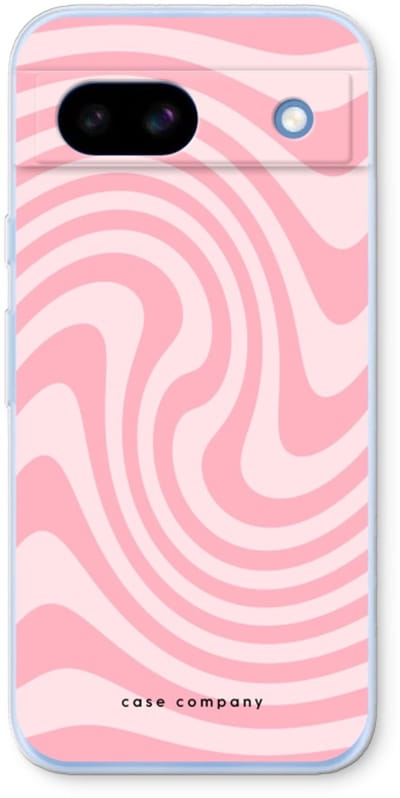 Case Company® - Hoesje geschikt voor Google Pixel 8a hoesje - Swirl Roos - Soft Cover Telefoonhoesje - Bescherming aan alle Kanten en Schermrand