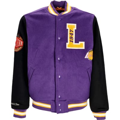 Heren College Jacket NBA Team Legacy Varsity Jacket Loslak Paars/zwart