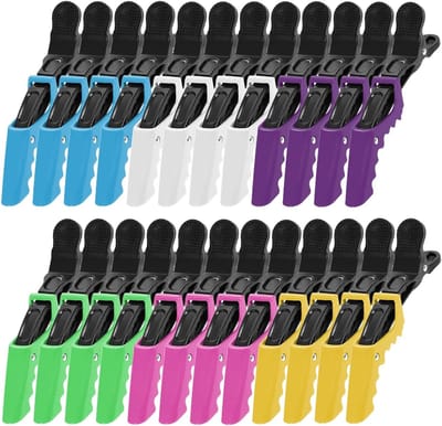 Professionele Haarclips - 24 Stuks Plastic Krokodilclips voor Kappers en Haarstylisten - Ideaal voor Haarverdeling en Styling
