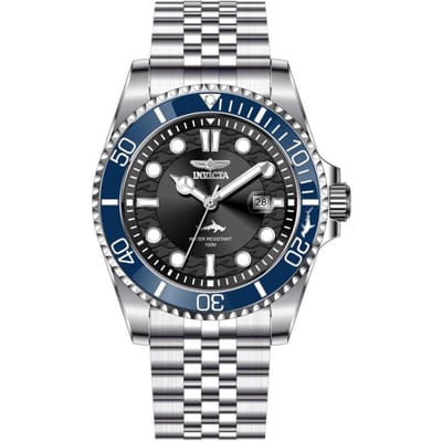 Invicta Pro Diver 50805 Herenhorloge - Quartz Uurwerk - Roestvrij Staal met Zwarte Wijzerplaat - 43 mm
