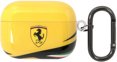 Ferrari, Hoesje geschikt voor AirPods 3 - Siliconen & Anti-Shock, Geel
