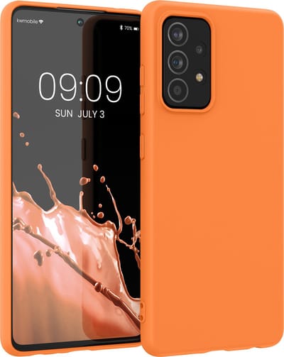 kwmobile telefoonhoesje geschikt voor Samsung Galaxy A52 / A52 5G / A52s 5G - Hoesje voor smartphone - Back cover in fruitig oranje