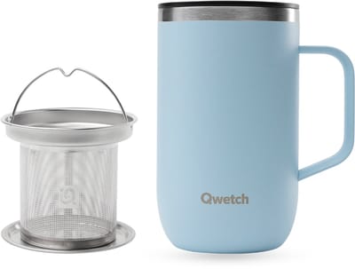 Qwetch Infuser Mok Geïsoleerd - Pastel Blauw