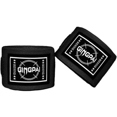 1/2 Pièces 1,5/3/5M Bandages Élastiques pour Mains de Boxe Respirants Bandage Muay Thai Pour Entraînement Kickboxing MMA 150cm noir