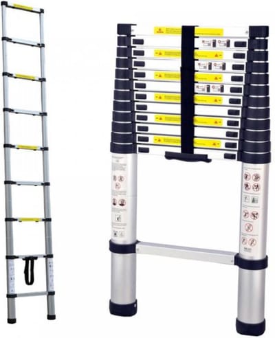 Esem Telescopische Ladder -2 m - Telescopische Ladders - Zilverachtig