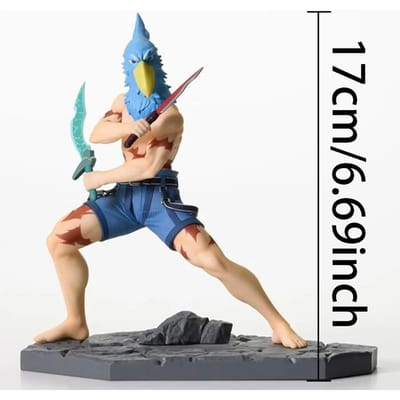 17cm Shangri-La Frontier Anime Figuur Vogelkop Man Sunraku Actie Model PVC Volwassen Verzameling Model Poppen Speelgoed Verjaardagscadeaus gray