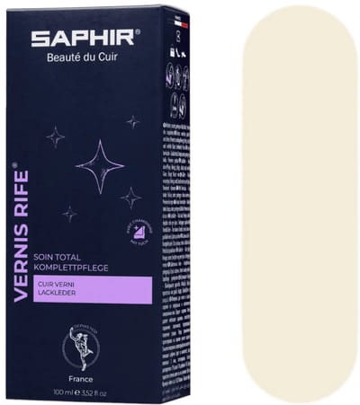 Saphir Vernis Rife Kleurloos Transparant – reinigt en voedt lakleder – geleverd inclusief poetsdoek
