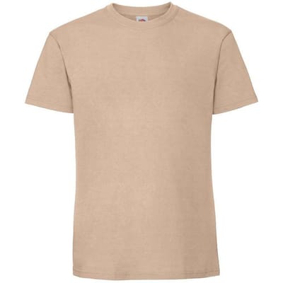 Fruit Of The Loom Heren Ringgesponnen Premium T-Shirt (Woestijnzand)