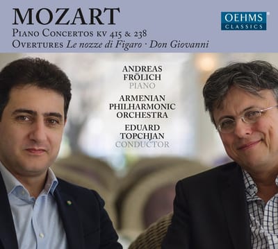 Andreas Fröhlich, Armenian Philharmonic Orchestra, Eduard Topchjan - Mozart: Piano Concertos KV 238 & 415 / Overtures Le Nozze Di Figaro · Don Giovanni (CD)