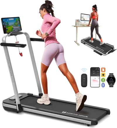 Opvouwbare loopband - Thuis loopapparaat - Thuis sporten - 3-in-1 functie - 120 kg capaciteit - Zilver